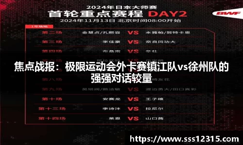 焦点战报：极限运动会外卡赛镇江队vs徐州队的强强对话较量